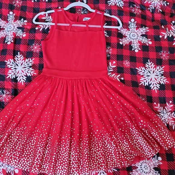 Sparkly red dress girls large - Picture 1 of 5